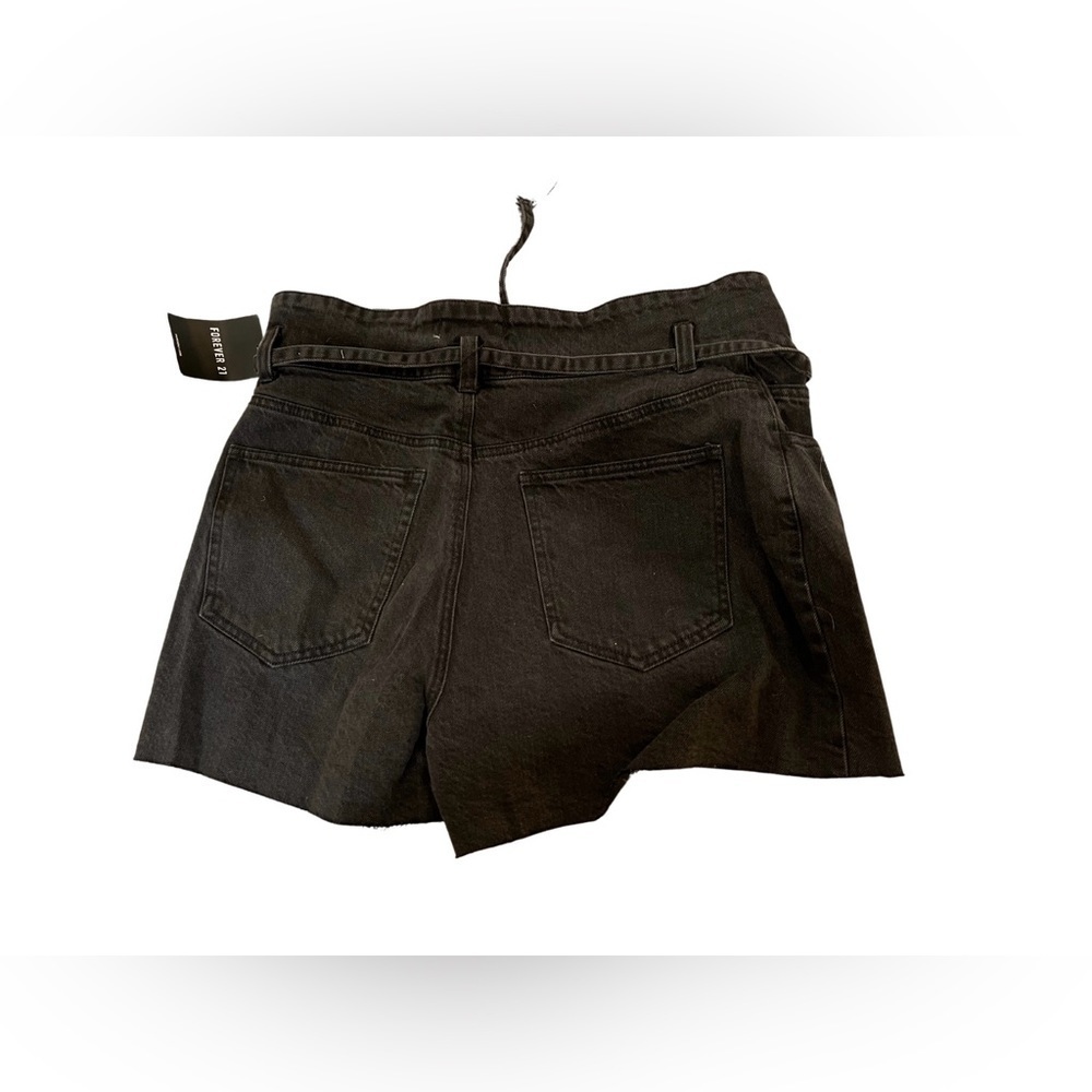 NWT Forever 21 High Waisted Jean Short - Black - Picture 4 of 11